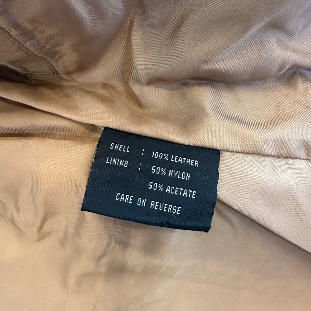 Kenneth Cole Genuine Leather Country Western 90s jacket Caramel colored size XS - Picture 6 of 6